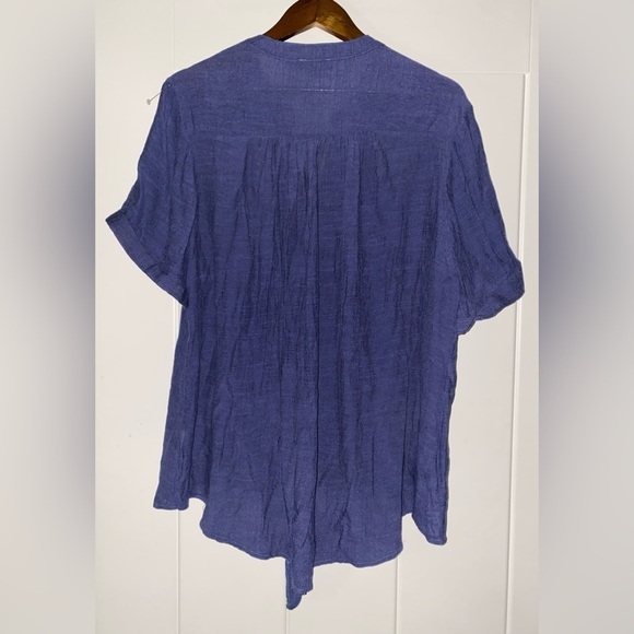 Cocomo Milkmaid Peasant Blouse Roll Tab Sleeve Women‎ 2X Casual Pullover - Picture 9 of 10